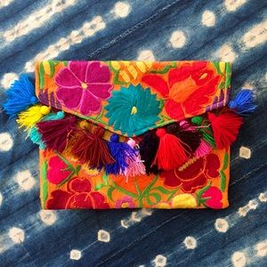 Embroidered Clutch